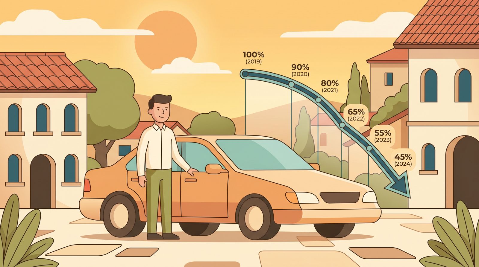 ¿Cuánto se devalúa un coche por año? Tabla de depreciación por marca (2026)