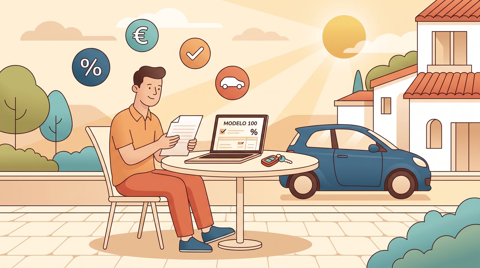 Renting en estimación directa simplificada: cómo deducir el coche al 100% sin complicaciones (2026)