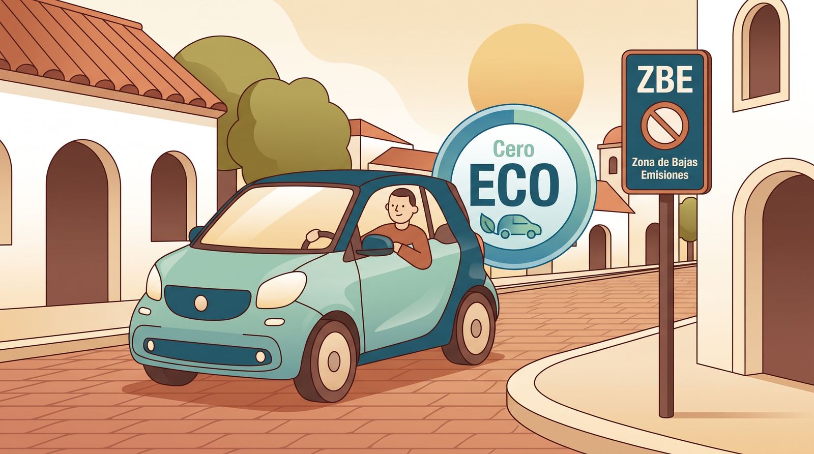 Renting con etiqueta ECO o Cero en 2026: circula sin restricciones en las ZBE