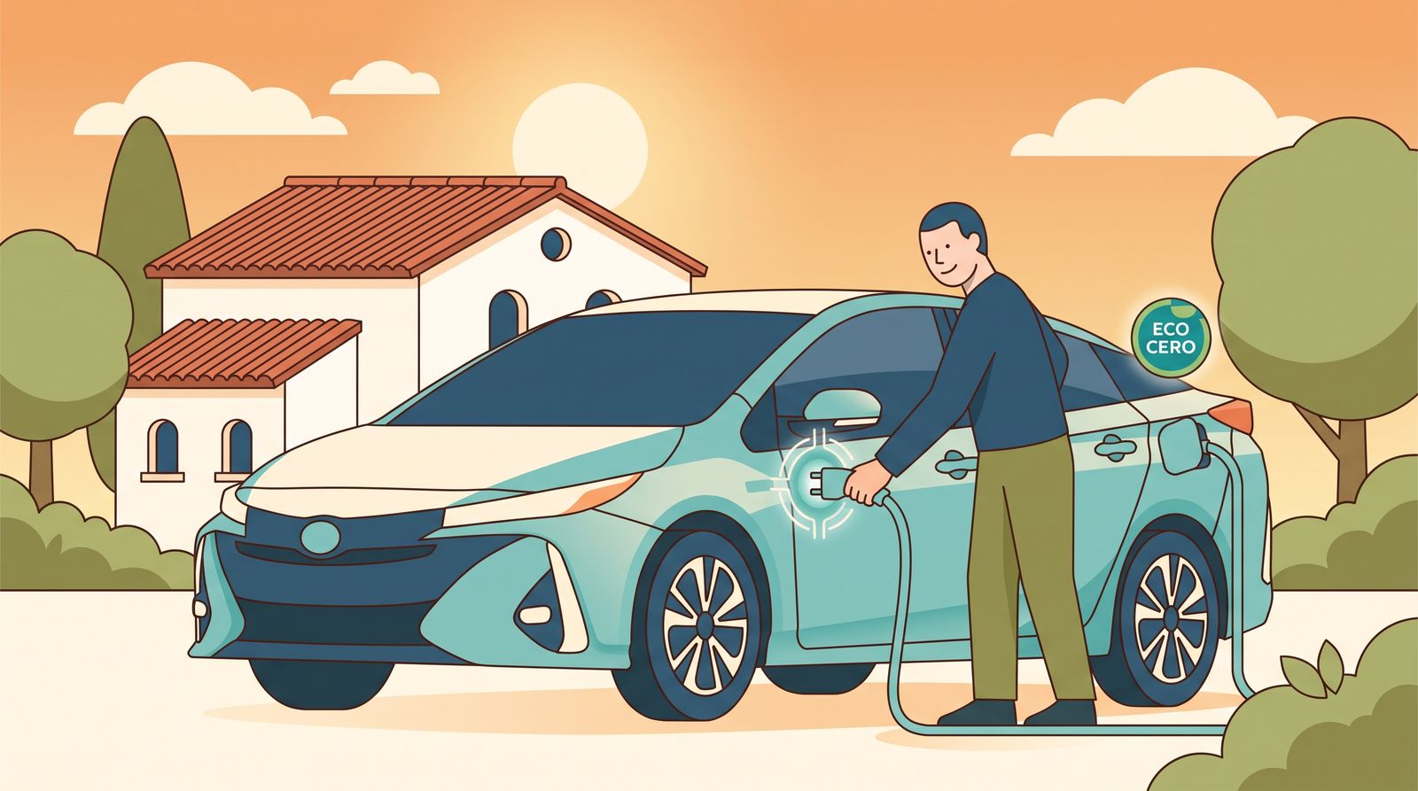 Renting coche híbrido enchufable (PHEV) en 2026: cuotas reales, etiqueta y a quién le conviene